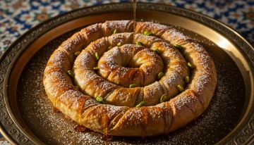 M'hancha : serpentin pâtisserie marocaine spirale